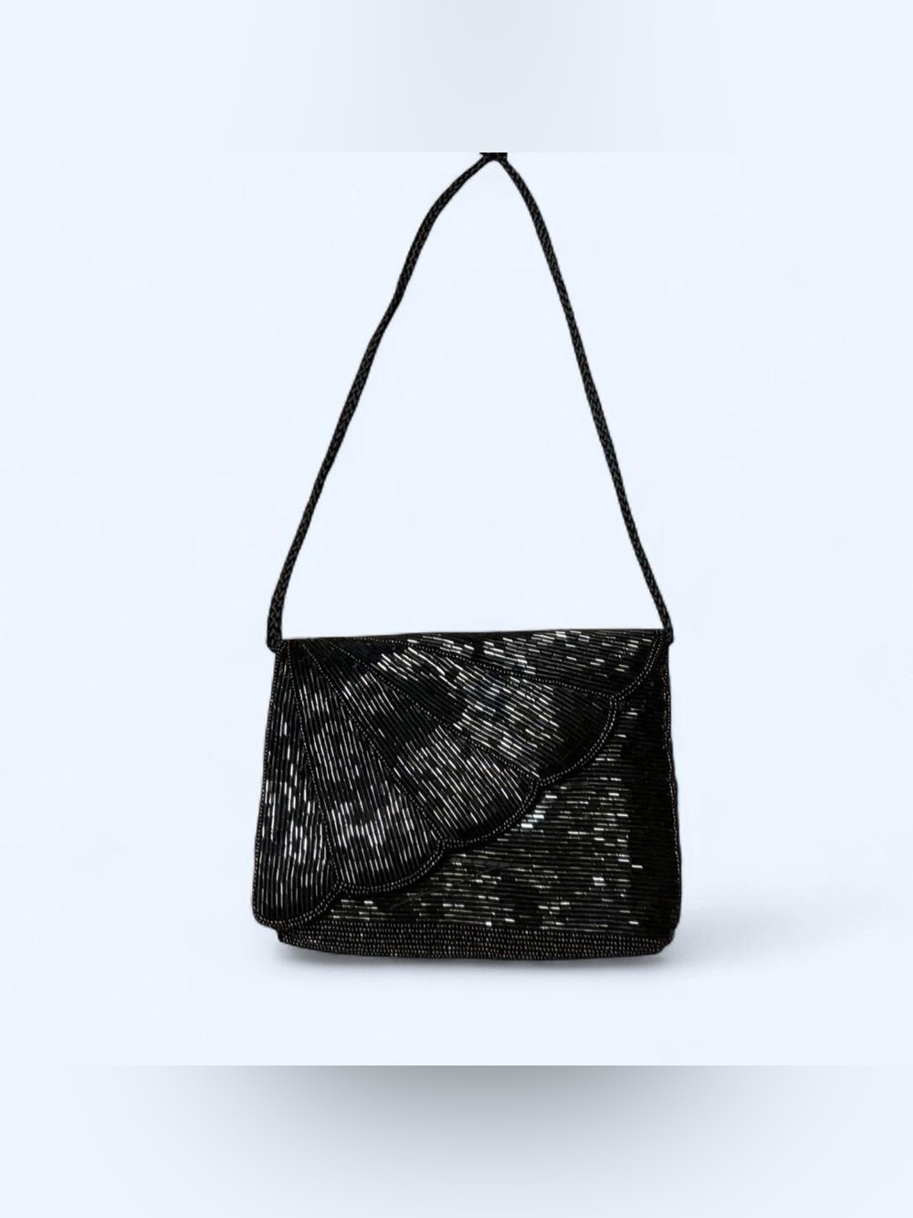Whimsigoth Beaded Black Clutch Purse!